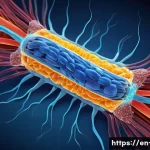 운동과 전해질 균형 - A detailed anatomical illustration of human muscle cells during contraction, highlighting the moveme...