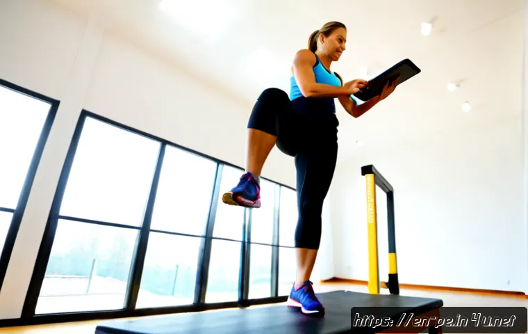 Home 17 체력 평가 방법 및 해석 - Photorealistic fitness assessment scene in a bright community wellness center, an active middle-aged...